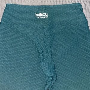 Booty by Brabants Croco Skin Cropped Leggings Emerald